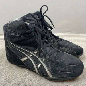 Asics Split Sole Black White Wrestling Shoe High Top Men’s JL001 Size 10 Sport